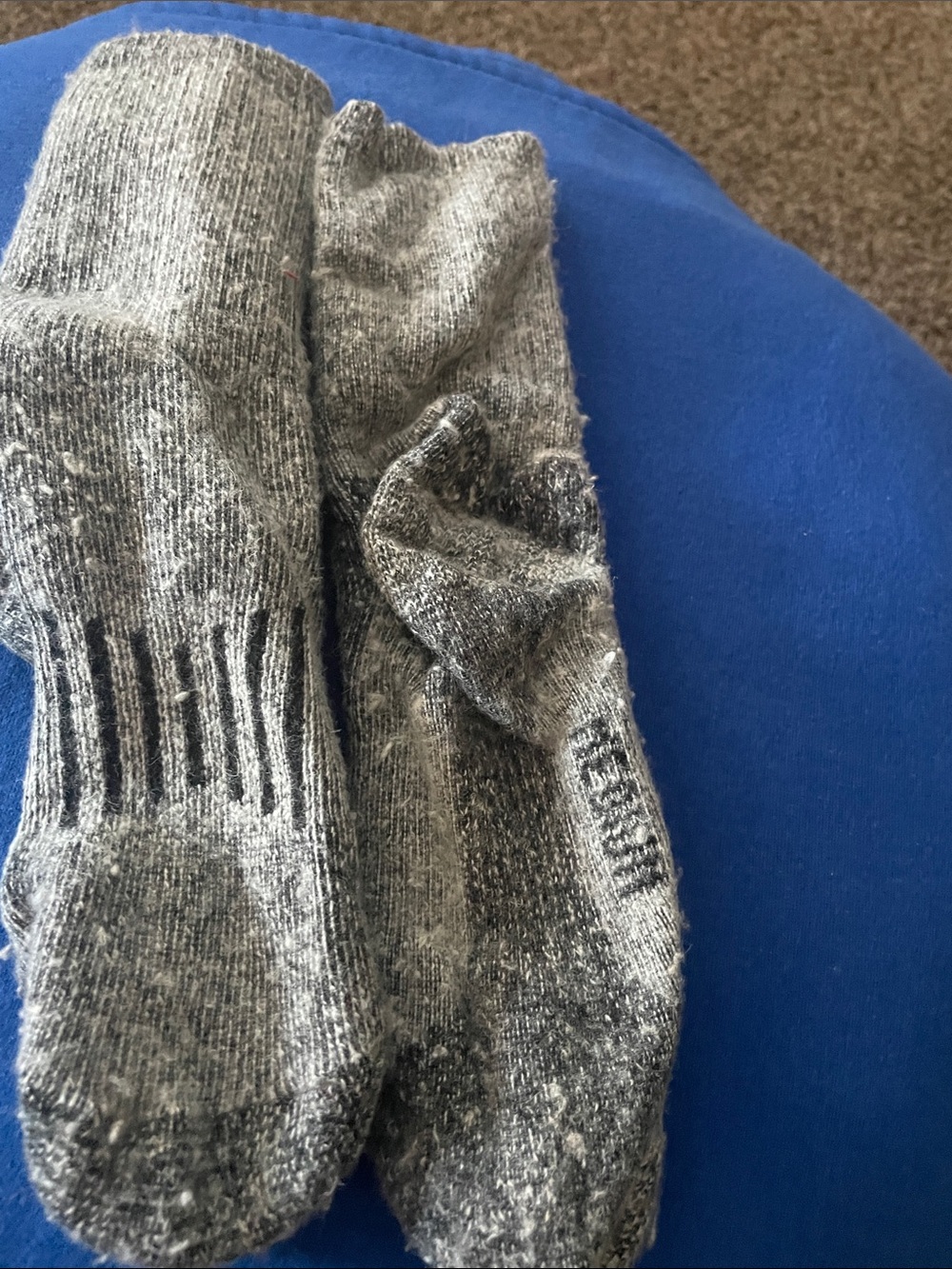 Men's Grey Thermal Wool-Blend Crew Socks